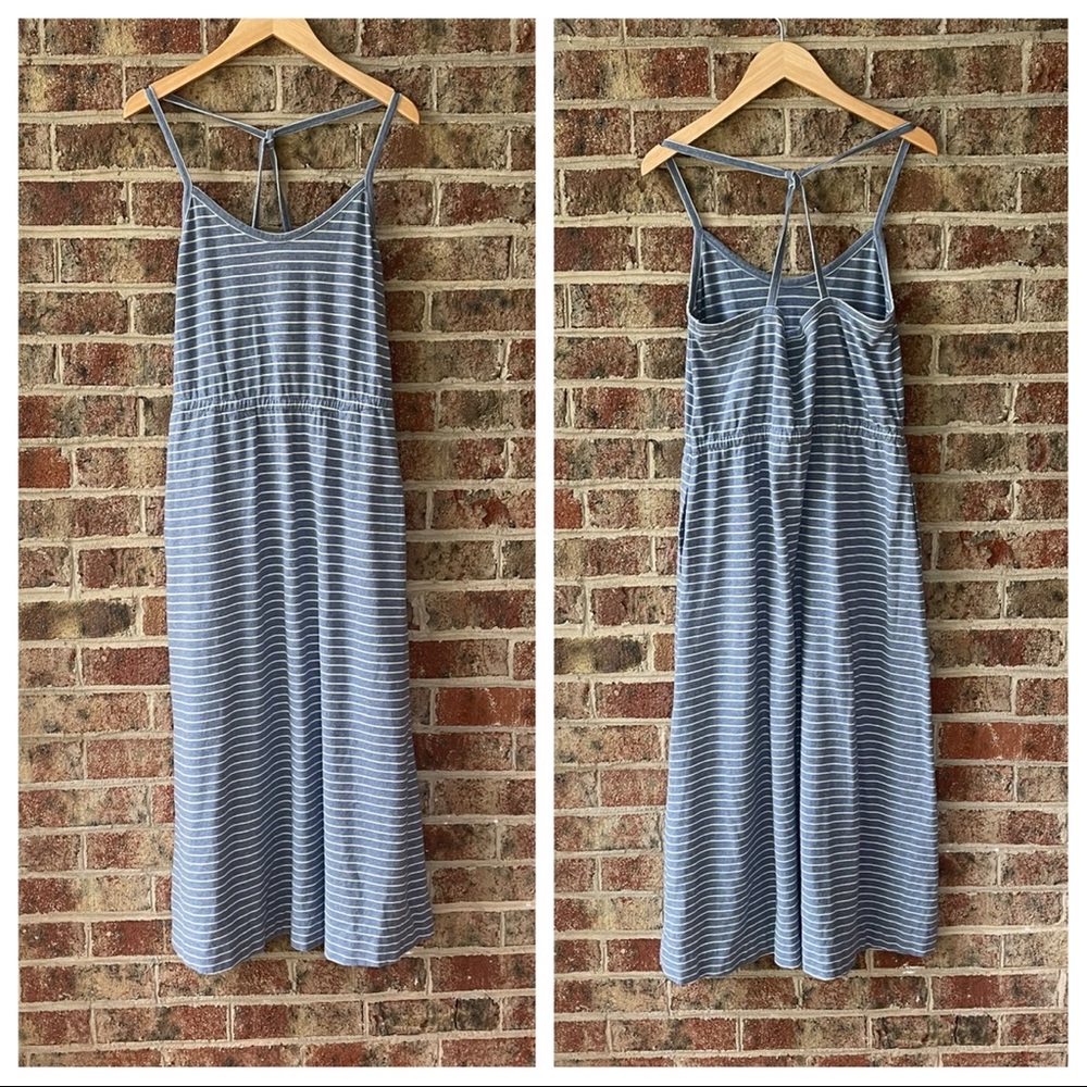 J Crew tank dress midi w/ POCKETS cotton racer back